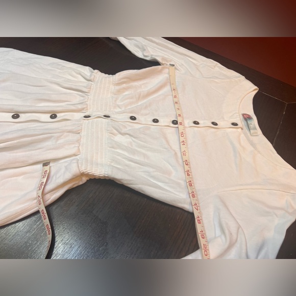 Anthropologie: White Button Front Maxi Dress With Sleeves—M - Picture 8 of 10